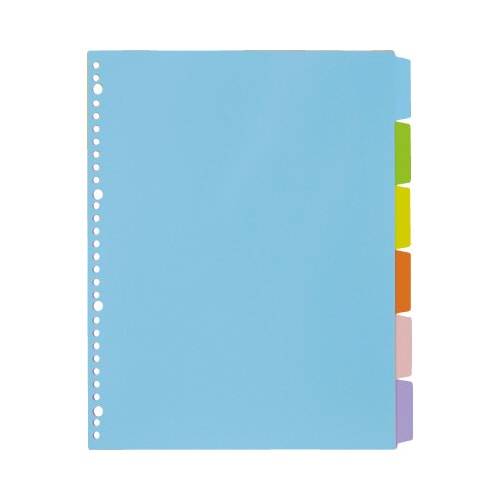 PP製カラー仕切カード A4縦30穴 6山