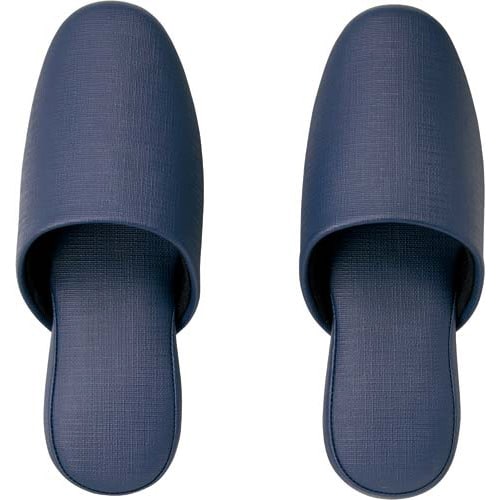 洗えるビニールスリッパ ダークブルー10足入