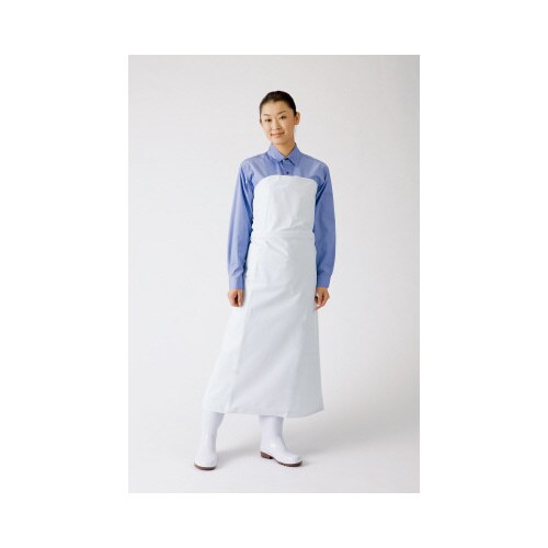 ウエーブロックワンタッチ前掛 B型 ホワイト