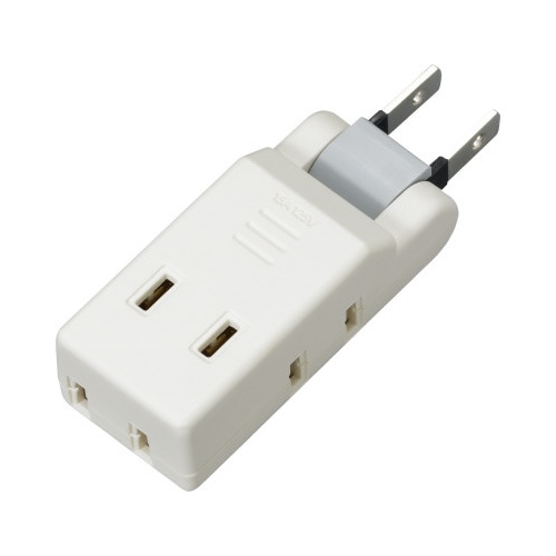 極小コーナータップ 4個口 ホワイト