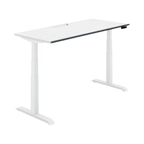 シークエンス平机 ボタン 幅1600 PW×白脚