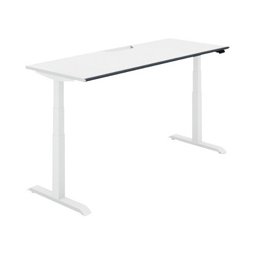 シークエンス平机 レバー 幅1800 PW×白脚