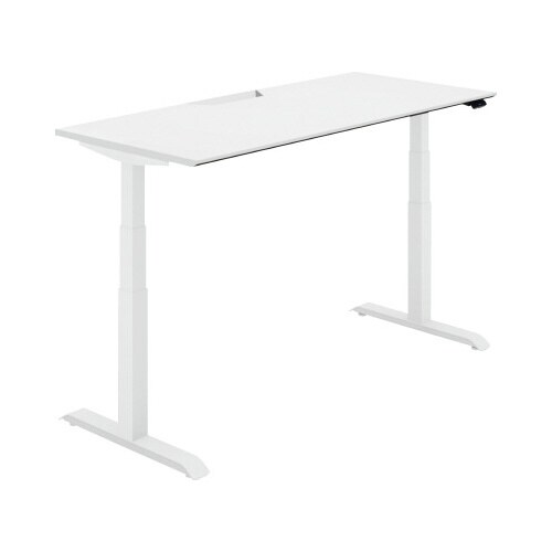 シークエンス平机 レバー 幅1600 PW×白脚