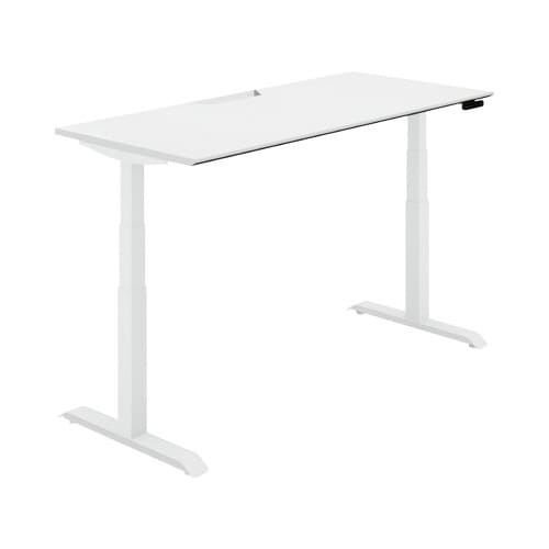 シークエンス平机 ボタン 幅1600 PW×白脚