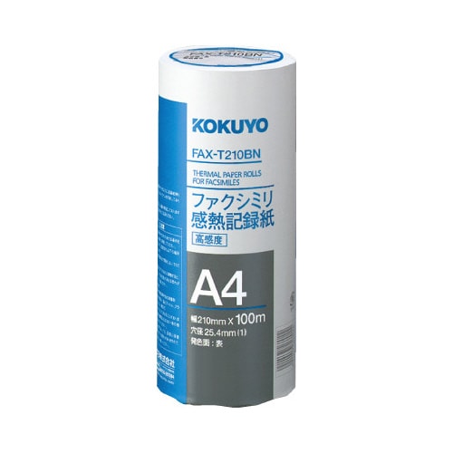 FAX感熱紙A4 100m芯25.4mm高感度1本