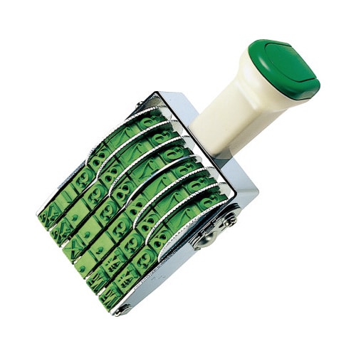 回転印 欧文数字 1号6連 明朝体