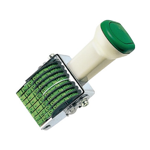 回転印 欧文数字5号8連 明朝体