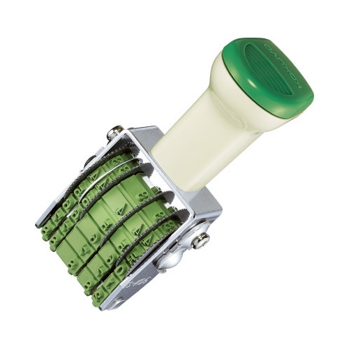 回転印欧文日付 飛日付5号 小切手用 明朝体