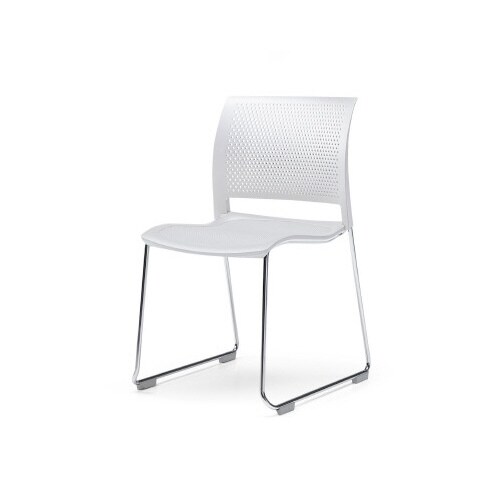 スプライン サークル脚メッキ脚白シェルホワイト