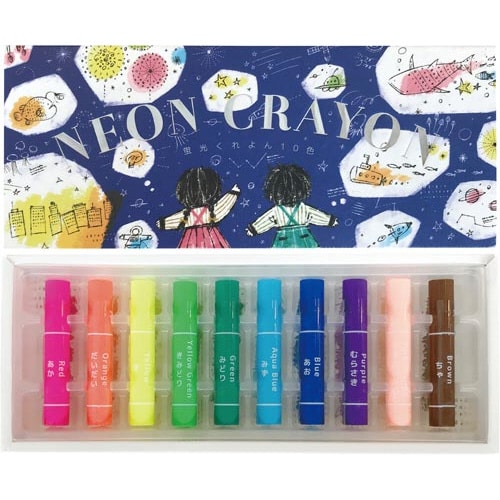 蛍光くれよん10色