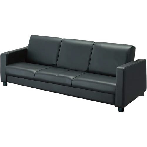 ベーシスソファベッドECOレザーBK