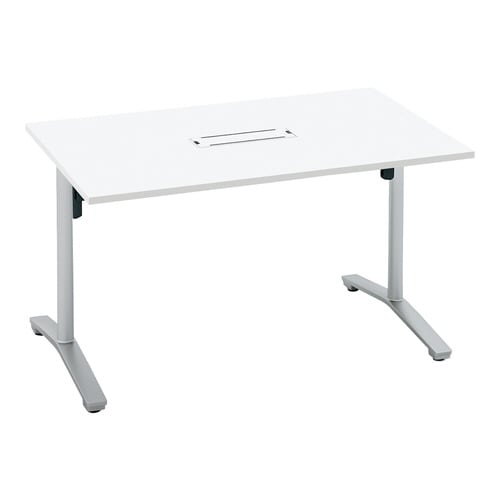 ビエナ固定角形配線付T塗装銀脚キャスタ12075W