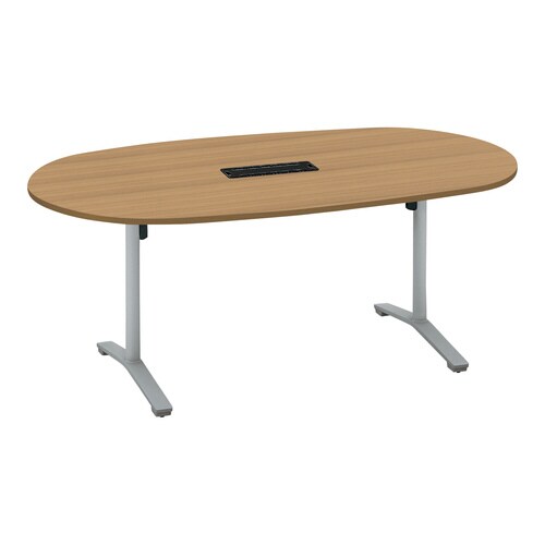 ビエナ 固定楕円形配線T塗装銀脚キャスタ幅180M