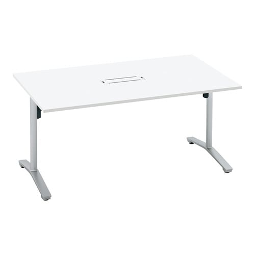 ビエナ固定角形配線付T塗装銀脚キャスタ15090W