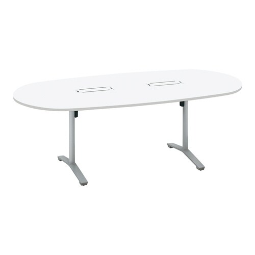 ビエナ固定楕円形配線T塗装銀脚アジャスタ幅210W