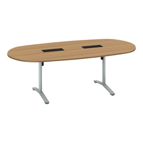 ビエナ固定楕円形配線T塗装銀脚アジャスタ幅210M