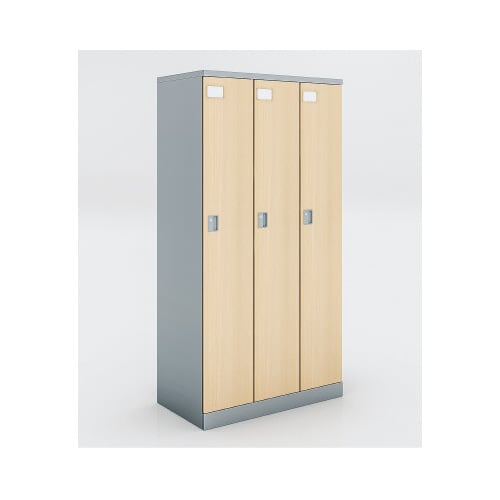 シーフォート 3人用 扉幅30グレー ナチュラル