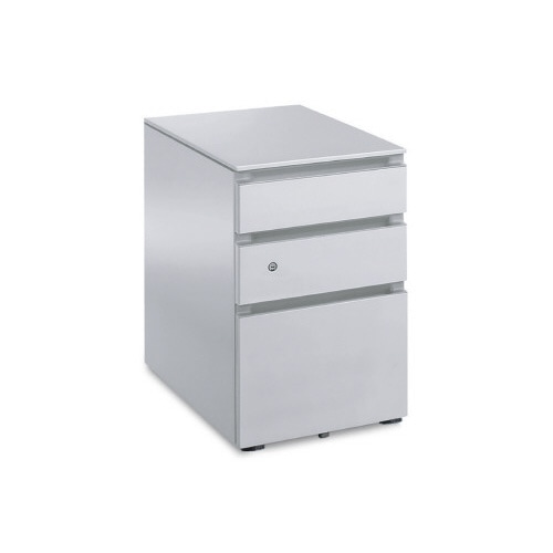 GXワゴン3段引出しシリンダー銀