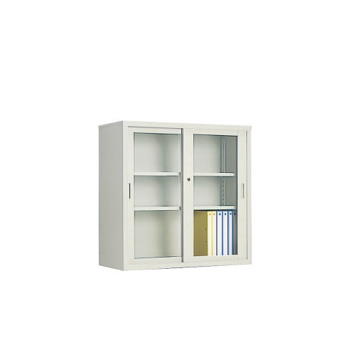 保管庫浅型W880上置用H880引違いガラス