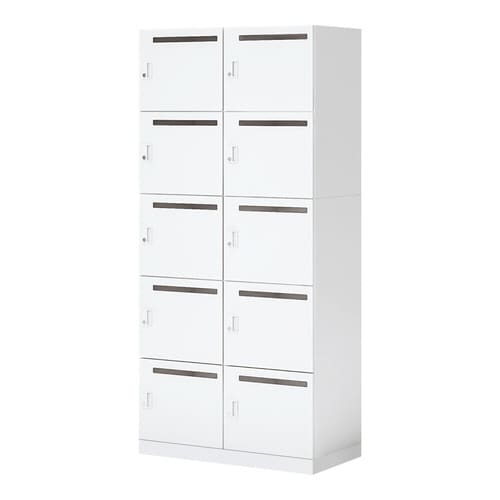 イノン 10人 メール穴有 シリンダー Sホワイト