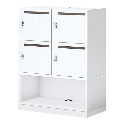 イノン 4人 下段OPメール穴有プッシュBホワイト