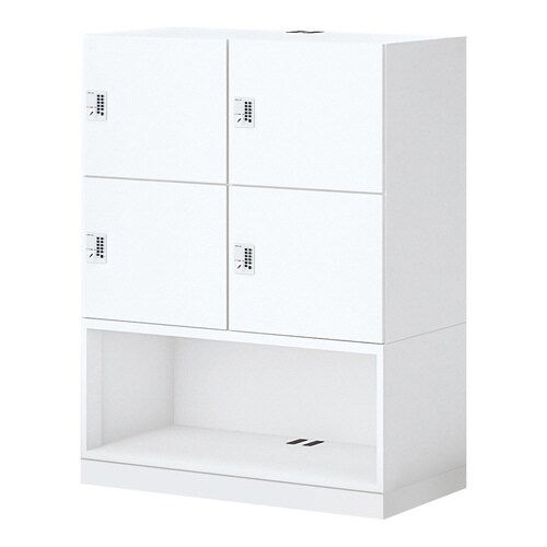 イノン 4人 下段OPメール穴無プッシュSホワイト