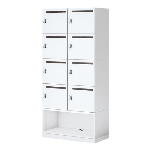 イノン 8人 下段OPメール穴有プッシュBホワイト