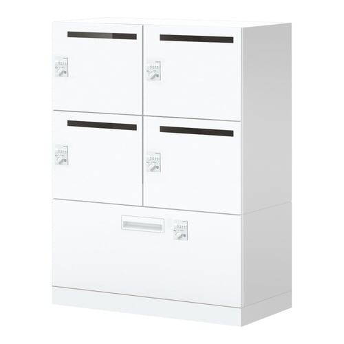 イノン 4人 下段ラテメール穴有ダイヤルBホワイト