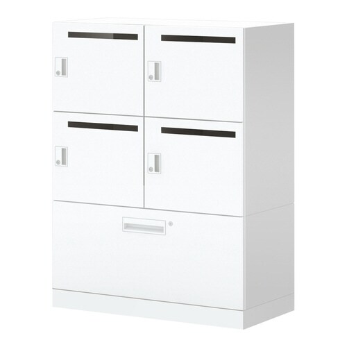 イノン 4人下段ラテメール穴有シリンダーBホワイト