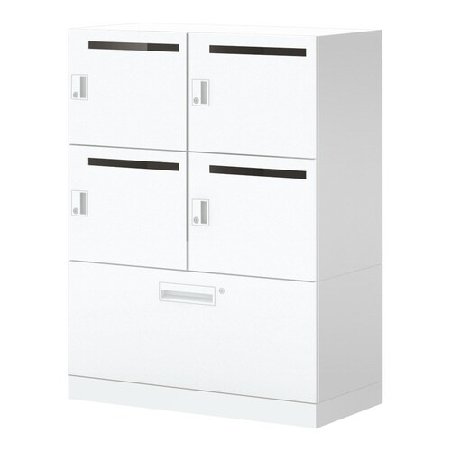 イノン 4人下段ラテメール穴有シリンダーSホワイト