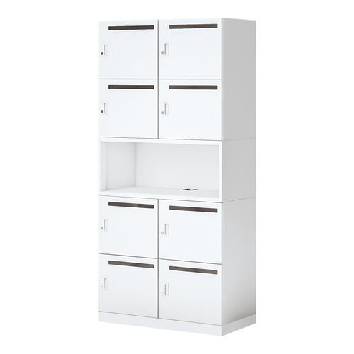 イノン 8人中段OPメール穴有シリンダーBホワイト