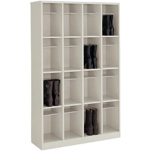 シューズボックス 4列4段(ブーツ対応)中棚付き