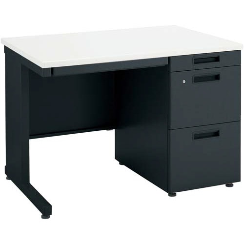 ×インベント片袖奥700幅1000ホワイト脚BK