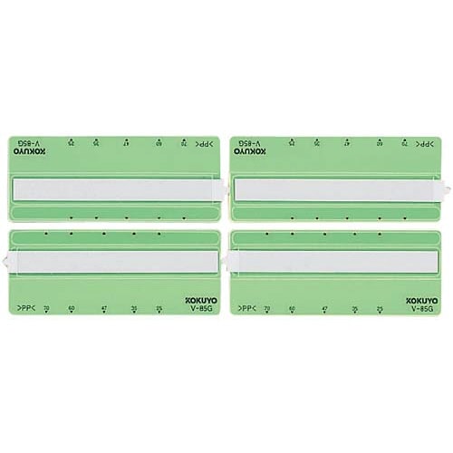 フォルダー用見出しビニラベル85mm緑100片入