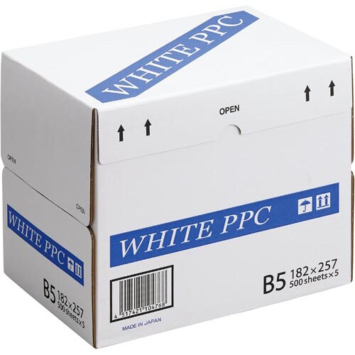 WHITE PPC B5 1箱(500枚×5冊)
