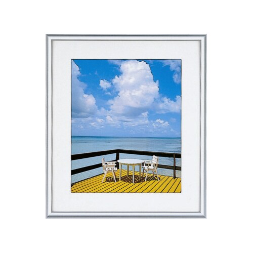 写真額縁アルミ レギュラー平マット四ツ切りシルバー