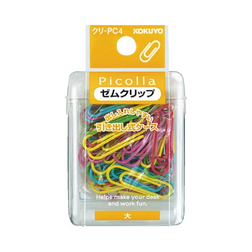 ピコラ ゼムクリップ 大 ミックス 約60本
