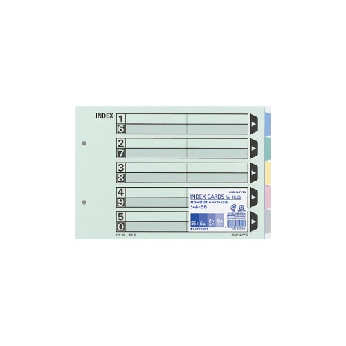 カラー仕切カード B5横 5山 10組