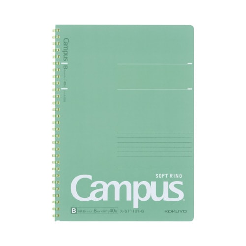 キャンパスソフトリング(ドット罫)セミB5 緑