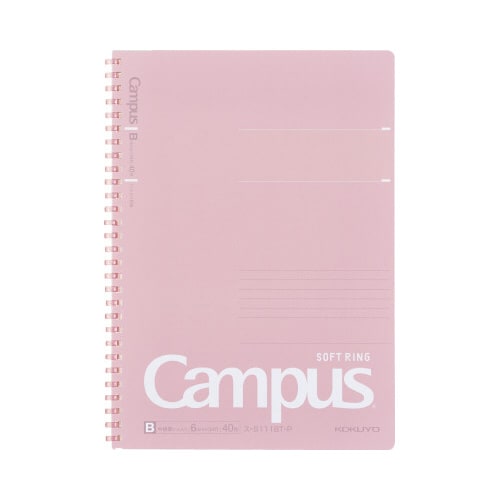 キャンパスソフトリング(ドット罫)セミB5 ピンク