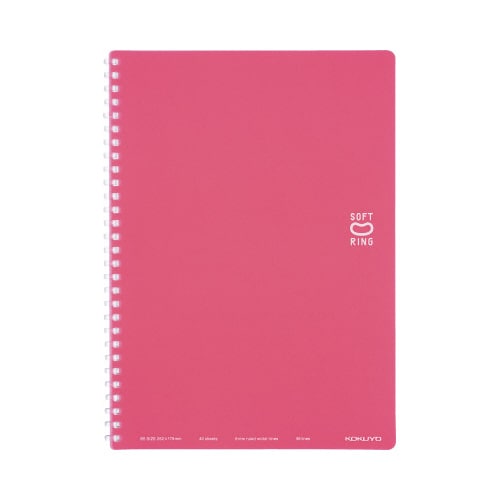 ソフトリングノート(ドット入り罫線)セミB5 薄桃