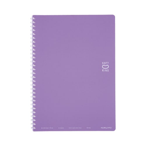 ソフトリングノート(ドット入り罫線)セミB5 紫
