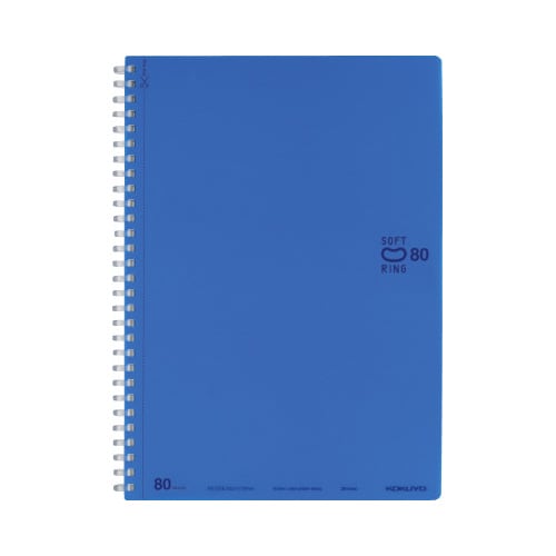 ソフトリングセミB5 ドット入 B罫 80枚 青
