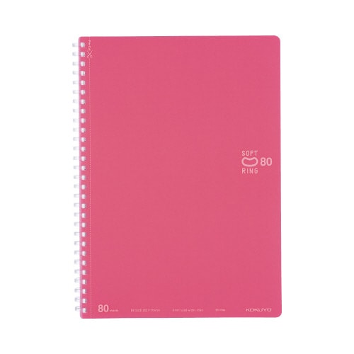 ソフトリングノートドット入り罫線 B5ライトピンク