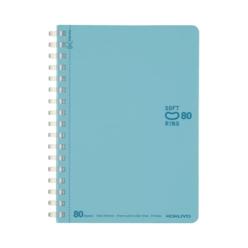 ソフトリングノート ドット入B罫 A6 80枚 空