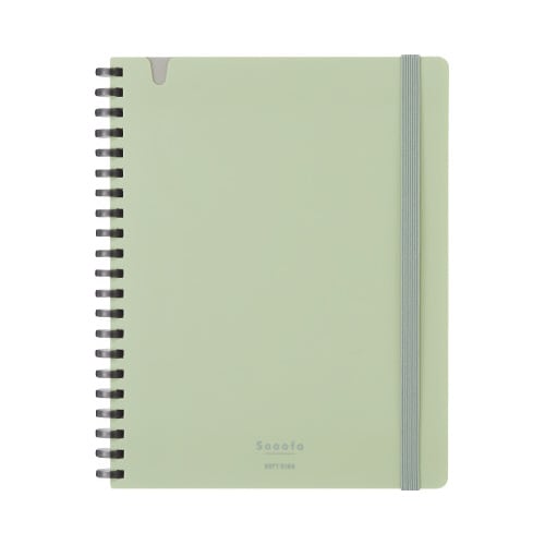 ソフトリングノートスーファ方眼罫B6変形80枚緑