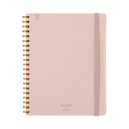 ソフトリングノートスーファ方眼罫B6変形80枚桃