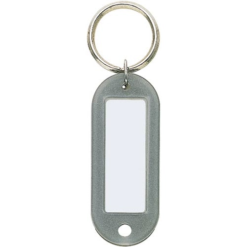 キーホルダー型名札両面大PP製42×17灰×10