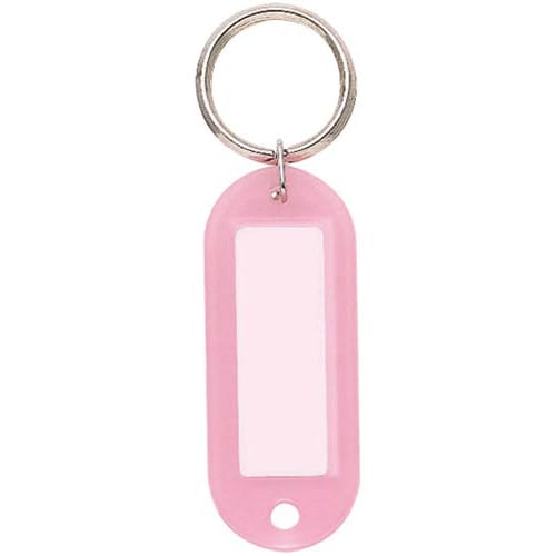 キーホルダー型名札両面大PP製42×17桃×10