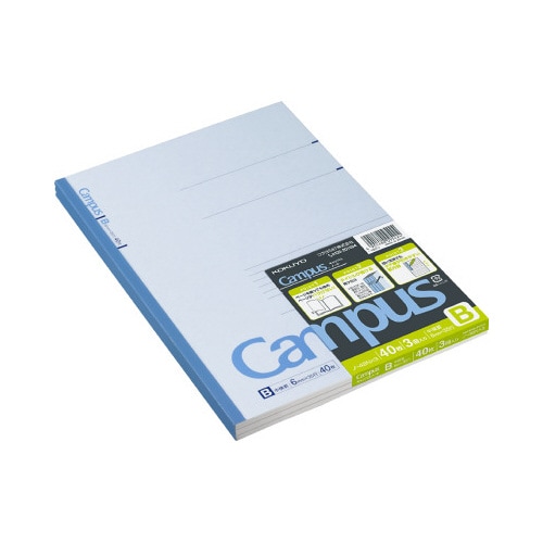 キャンパスノート6号(セミB5)B罫40枚3冊組